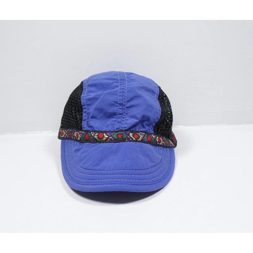 Vintage REI Hat Kids Purple Black Mesh Outdoors Made in USA OSFA